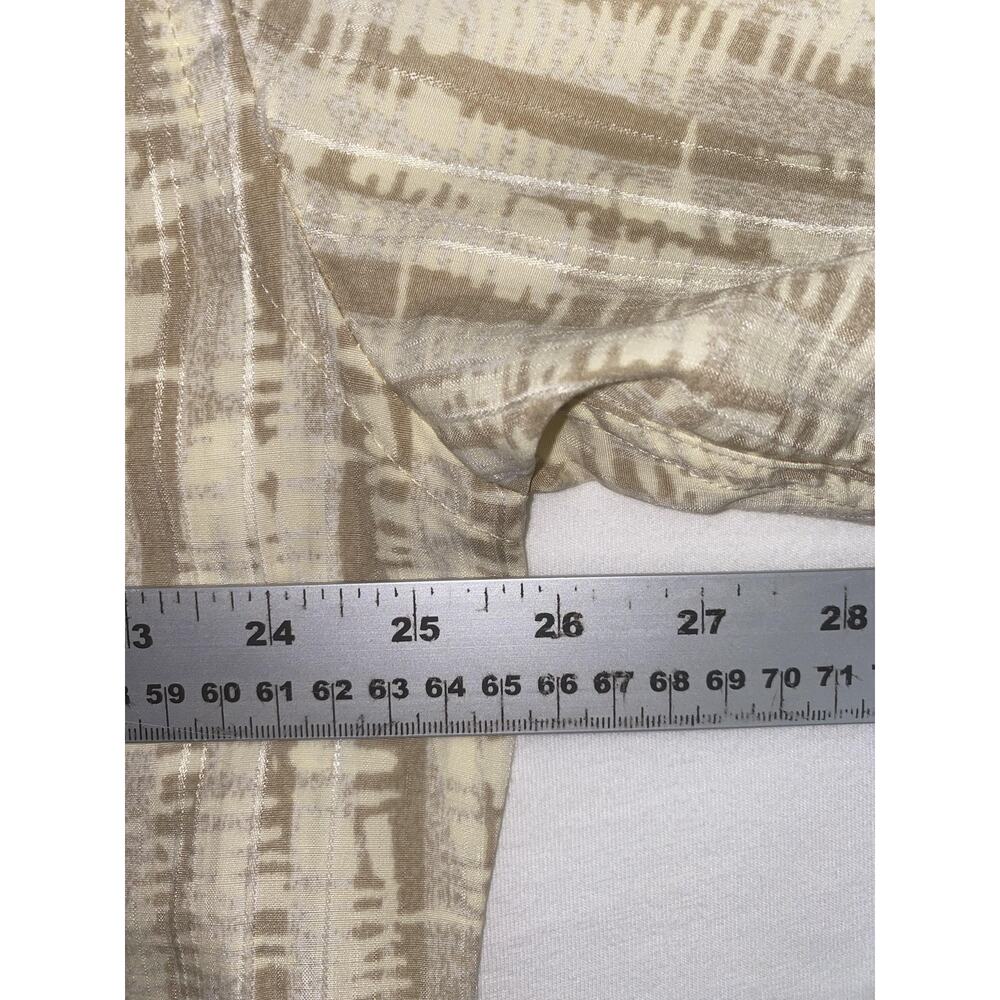 Van Heusen Shirt Mens XL Beige Stripe Short Sleeve Button Up Non Iron Casual - Picture 6 of 7